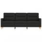 Preview: 3-Sitzer-Sofa Schwarz 180 cm Stoff