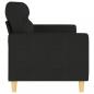 Preview: 3-Sitzer-Sofa Schwarz 180 cm Stoff