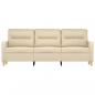 Preview: 3-Sitzer-Sofa Creme 180 cm Stoff