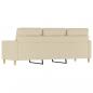 Preview: 3-Sitzer-Sofa Creme 180 cm Stoff