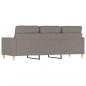 Preview: 3-Sitzer-Sofa Taupe 180 cm Stoff