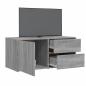 Preview: TV-Schrank Grau Sonoma 80x34x36 cm Holzwerkstoff