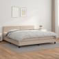 Preview: ARDEBO.de - Boxspringbett Matratze Cappuccino-Braun 200x200cm Kunstleder