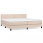 Preview: Boxspringbett Matratze Cappuccino-Braun 200x200cm Kunstleder