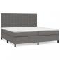 Preview: Boxspringbett mit Matratze Grau 200x200 cm Kunstleder