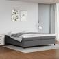 Preview: ARDEBO.de - Boxspringbett mit Matratze Grau 200x200 cm Kunstleder