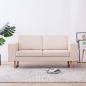 Preview: ARDEBO.de - 2-Sitzer-Sofa Stoff Cremeweiß