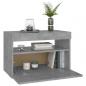 Preview: TV-Schrank mit LED-Leuchten Betongrau 60x35x40 cm