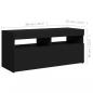 Preview: TV-Schrank mit LED-Leuchten Schwarz 90x35x40 cm