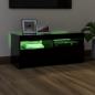 Preview: TV-Schrank mit LED-Leuchten Schwarz 90x35x40 cm