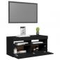 Preview: TV-Schrank mit LED-Leuchten Schwarz 90x35x40 cm