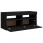 Preview: TV-Schrank mit LED-Leuchten Schwarz 90x35x40 cm