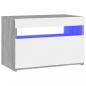 Preview: TV-Schrank mit LED-Leuchten Grau Sonoma 60x35x40 cm