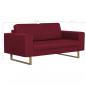 Preview: 2-Sitzer-Sofa Stoff Weinrot