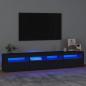 Preview: ARDEBO.de - TV-Schrank mit LED-Leuchten Schwarz 210x35x40 cm