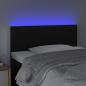 Preview: LED Kopfteil Schwarz 90x5x78/88 cm Kunstleder