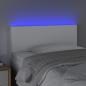 Preview: LED Kopfteil Weiß 100x5x78/88 cm Kunstleder