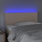 Preview: LED Kopfteil Cappuccino-Braun 100x5x78/88 cm Kunstleder