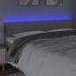 Preview: LED Kopfteil Grau 180x5x78/88 cm Kunstleder