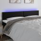 Preview: LED Kopfteil Schwarz 200x5x78/88 cm Kunstleder