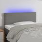 Preview: ARDEBO.de - LED Kopfteil Dunkelgrau 80x5x78/88 cm Stoff