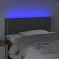 Preview: LED Kopfteil Dunkelgrau 80x5x78/88 cm Stoff