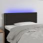 Preview: ARDEBO.de - LED Kopfteil Schwarz 80x5x78/88 cm Stoff