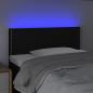 Preview: LED Kopfteil Schwarz 80x5x78/88 cm Stoff