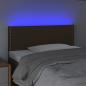 Preview: LED Kopfteil Dunkelbraun 80x5x78/88 cm Stoff