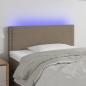 Preview: ARDEBO.de - LED Kopfteil Taupe 90x5x78/88 cm Stoff