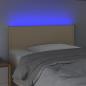 Preview: LED Kopfteil Creme 90x5x78/88 cm Stoff