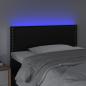 Preview: LED Kopfteil Schwarz 90x5x78/88 cm Kunstleder