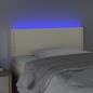 Preview: LED Kopfteil Creme 90x5x78/88 cm Kunstleder