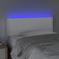 Preview: LED Kopfteil Weiß 100x5x78/88 cm Kunstleder