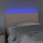 Preview: LED Kopfteil Cappuccino-Braun 100x5x78/88 cm Kunstleder