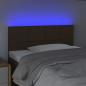 Preview: LED Kopfteil Dunkelbraun 80x5x78/88 cm Stoff