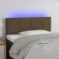 Preview: ARDEBO.de - LED Kopfteil Dunkelbraun 90x5x78/88 cm Stoff