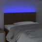 Preview: LED Kopfteil Dunkelbraun 90x5x78/88 cm Stoff