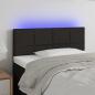 Preview: ARDEBO.de - LED Kopfteil Schwarz 100x5x78/88 cm Stoff