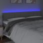 Preview: LED Kopfteil Hellgrau 180x5x78/88 cm Stoff