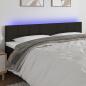 Preview: ARDEBO.de - LED Kopfteil Schwarz 180x5x78/88 cm Stoff 