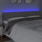 Preview: LED Kopfteil Hellgrau 200x5x78/88 cm Stoff