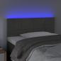 Preview: LED Kopfteil Dunkelgrau 100x5x78/88 cm Samt