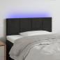 Preview: ARDEBO.de - LED Kopfteil Schwarz 100x5x78/88 cm Samt