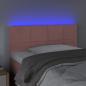 Preview: LED Kopfteil Rosa 100x5x78/88 cm Samt 