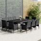 Preview: ARDEBO.de - 11-tlg. Garten-Essgruppe Poly Rattan Grau