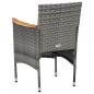 Preview: 11-tlg. Garten-Essgruppe Poly Rattan Grau