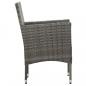 Preview: 11-tlg. Garten-Essgruppe Poly Rattan Grau