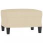 Preview: 3-Sitzer-Sofa mit Hocker Creme 180 cm Stoff