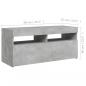 Preview: TV-Schrank mit LED-Leuchten Betongrau 90x35x40 cm